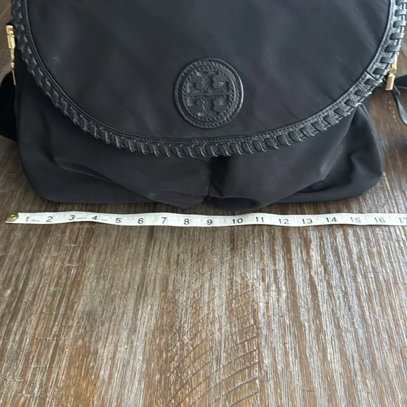 Tory Burch Marion black nylon crossbody messenger diaper bag - Picture 6 of 16